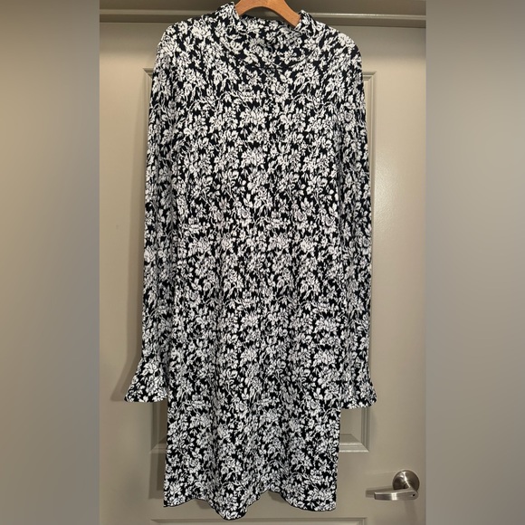 MICHAEL KORS White Black Floral Bodycon Knit Dress size XL - Picture 4 of 15